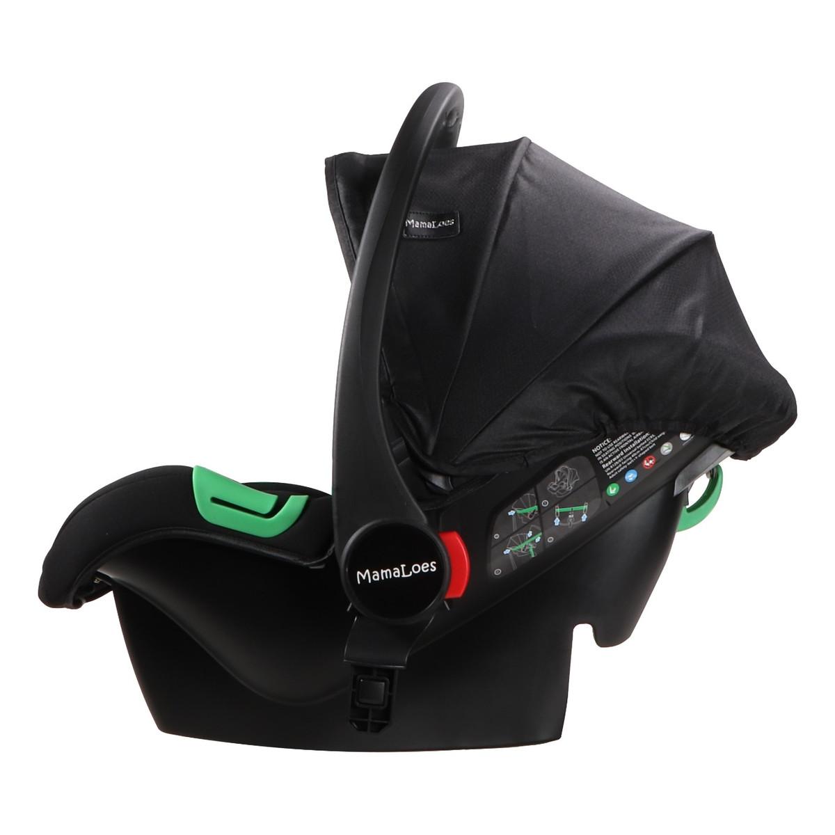 MamaLoes Marly Zwart 3-in-1 Combi Kinderwagen incl. Autostoel