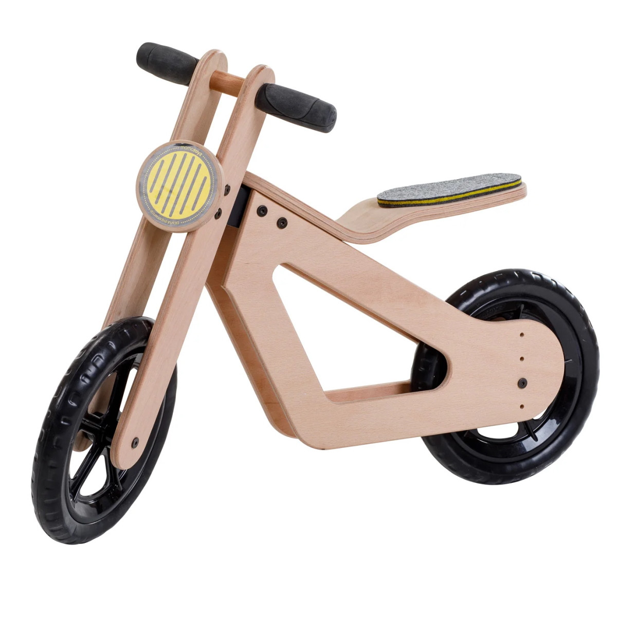 Mamatoyz Balance Bike Zwart Houten Loopfiets
