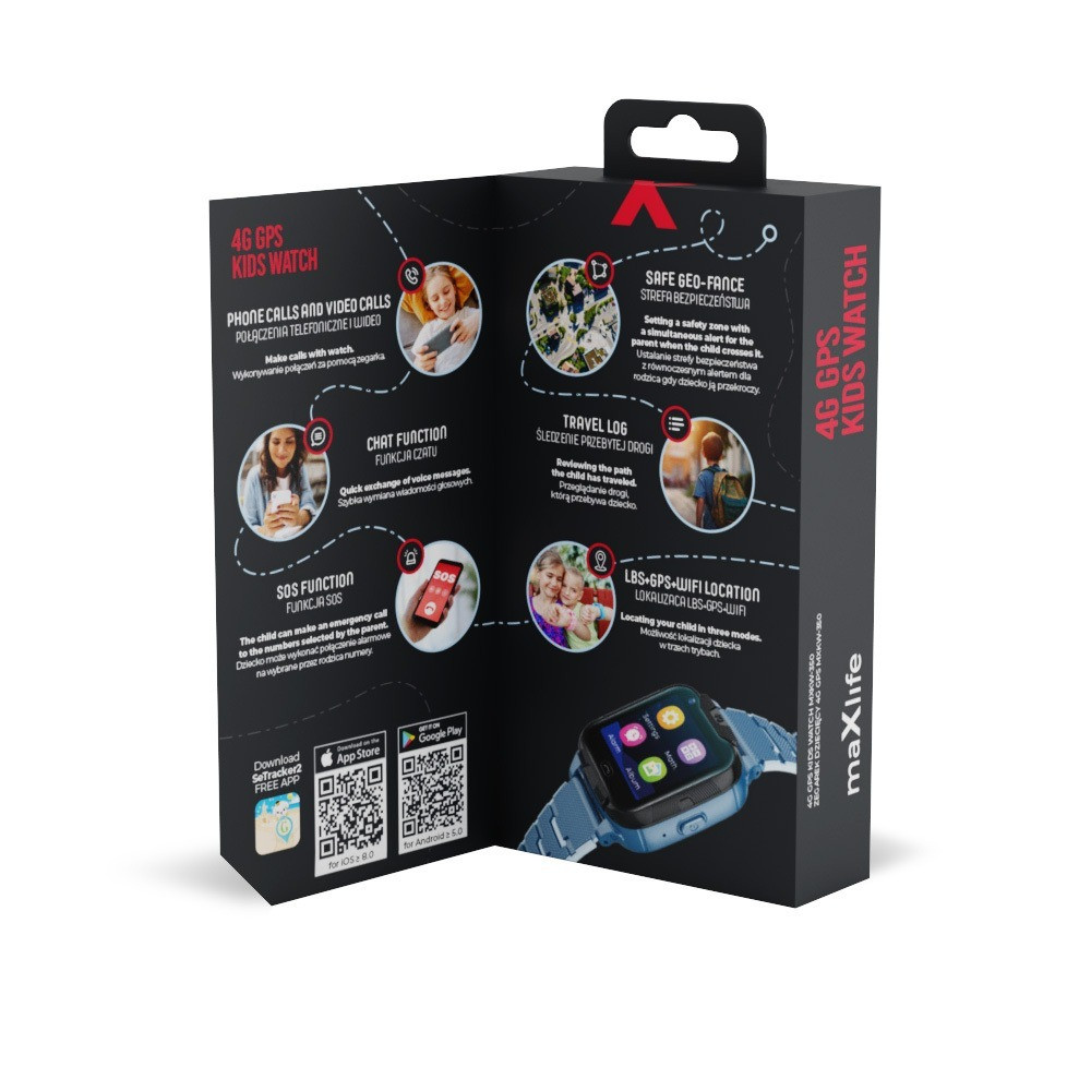 Maxlife Blauw GPS Wifi 4G Kinder Smartwatch