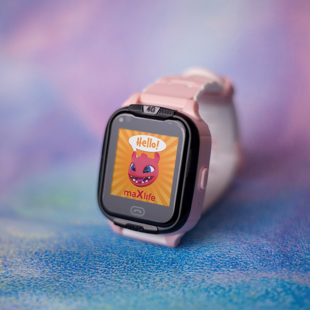 Maxlife Roze GPS Wifi 4G Kinder Smartwatch