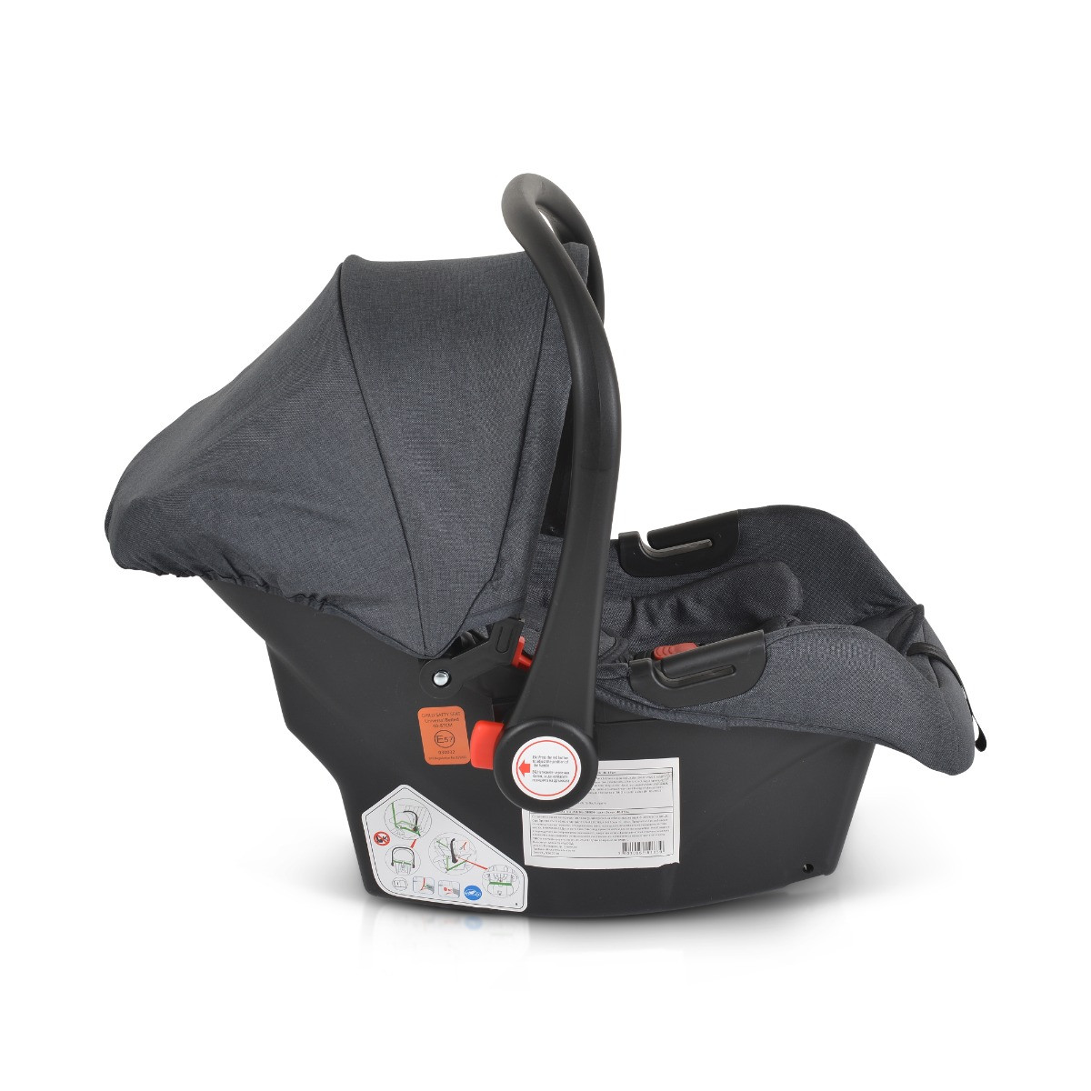 Cangaroo Midas Black 3-in-1 Combi Kinderwagen incl. Autostoel