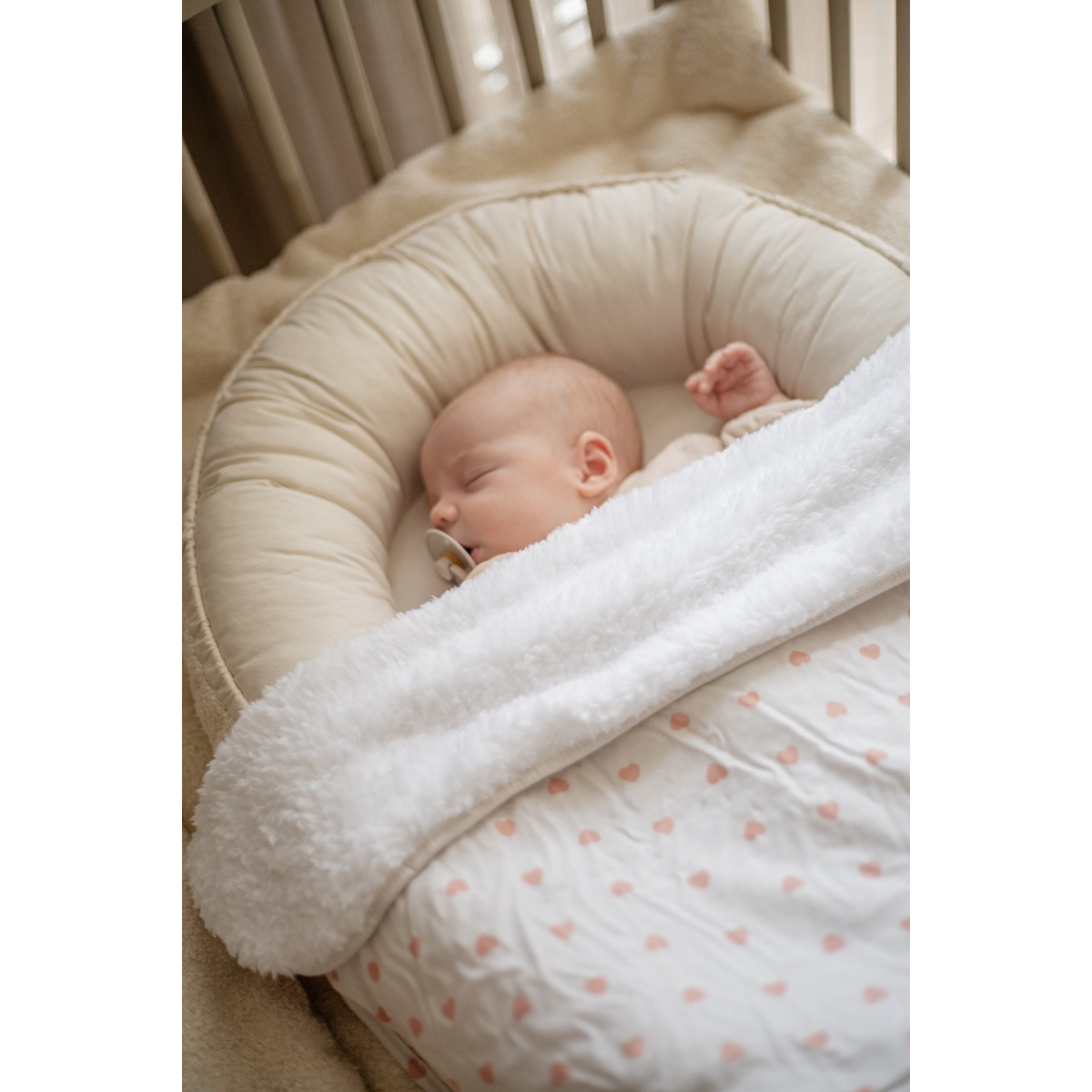 MamaLoes Hartjes Fleece 70x90cm Babydeken