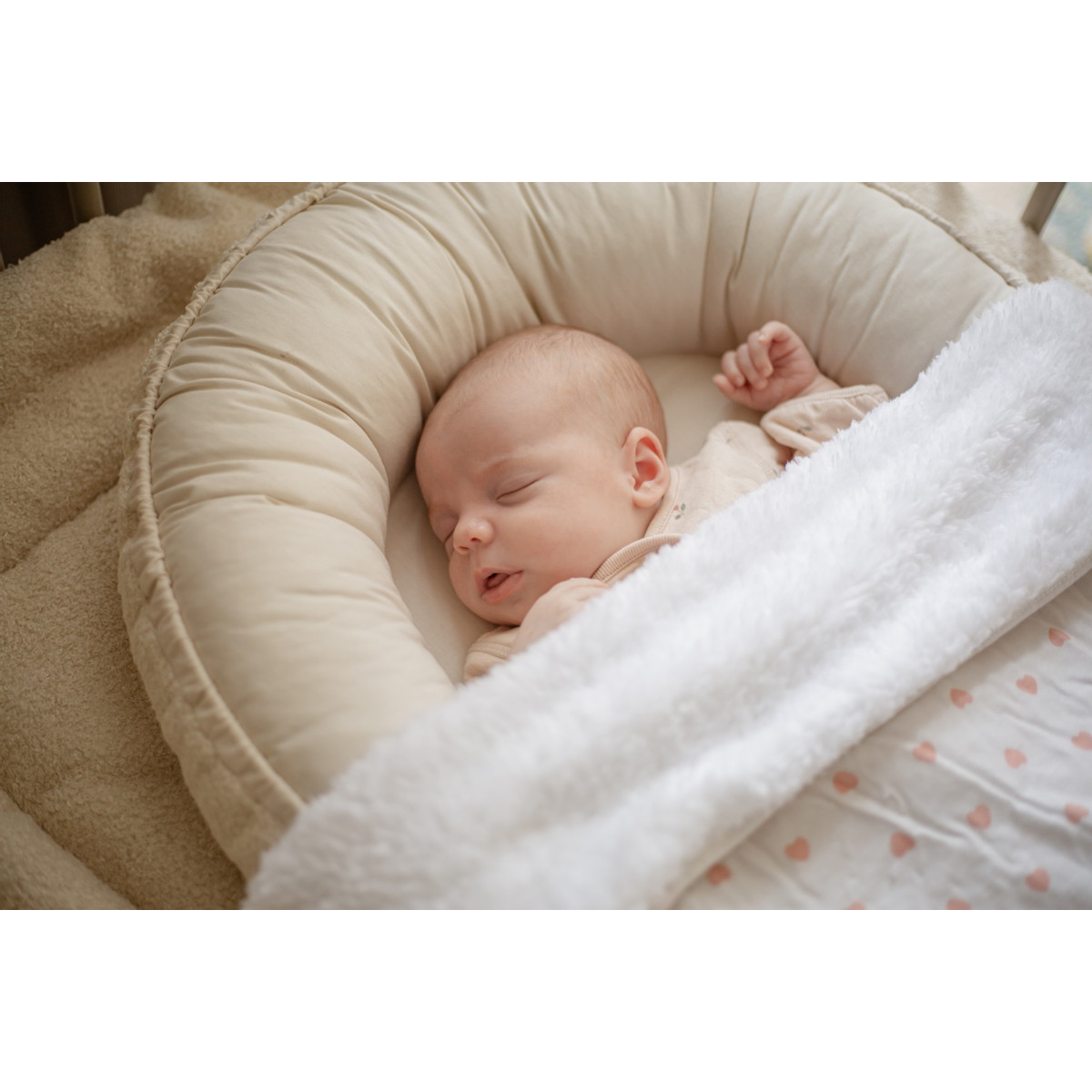 MamaLoes Hartjes Fleece 70x90cm Babydeken