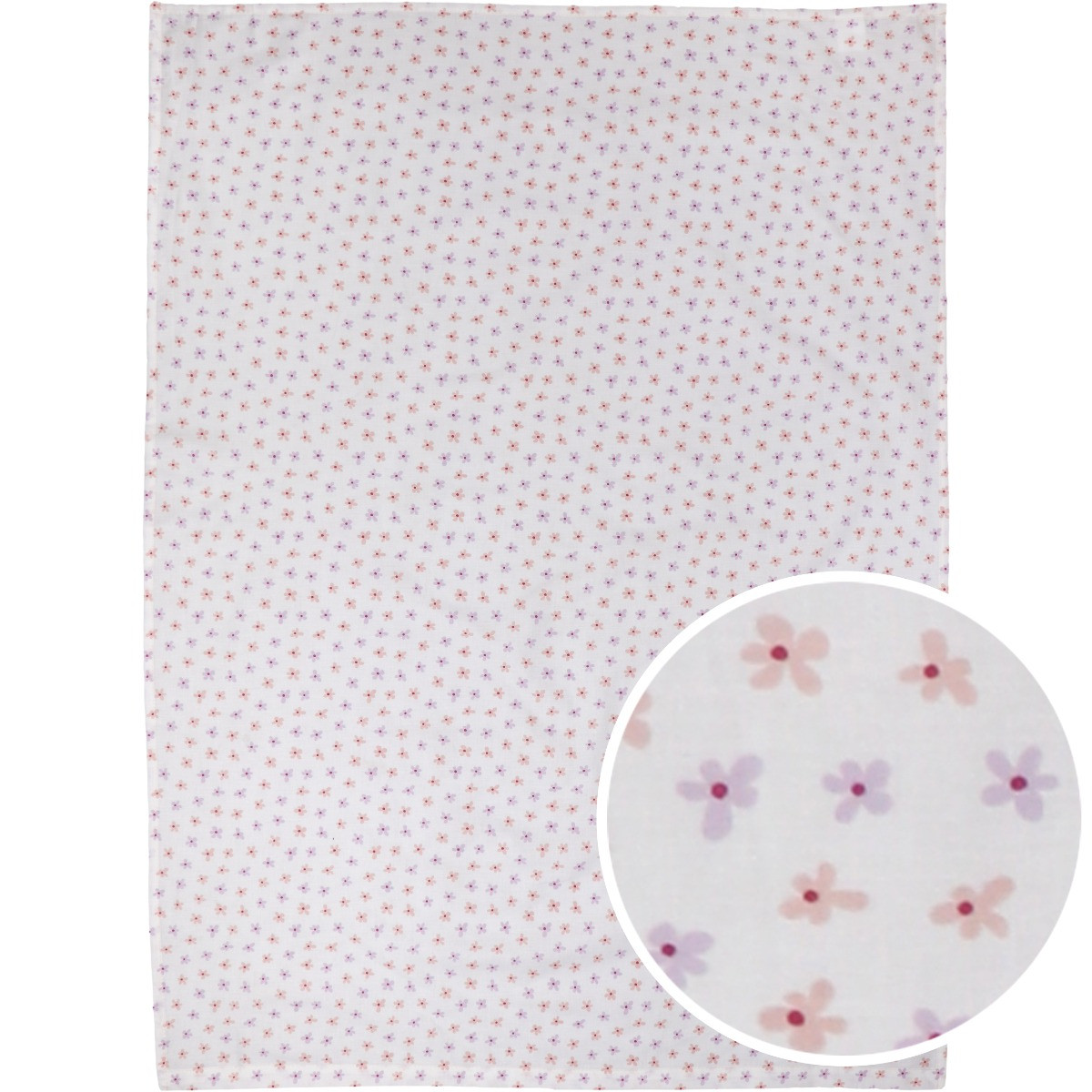 MamaLoes Jersey Bloemen 75 x 100 cm Wieglaken