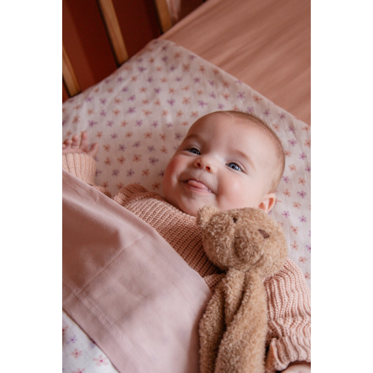 MamaLoes Jersey Roze 40 x 80 cm Wieg Hoeslaken