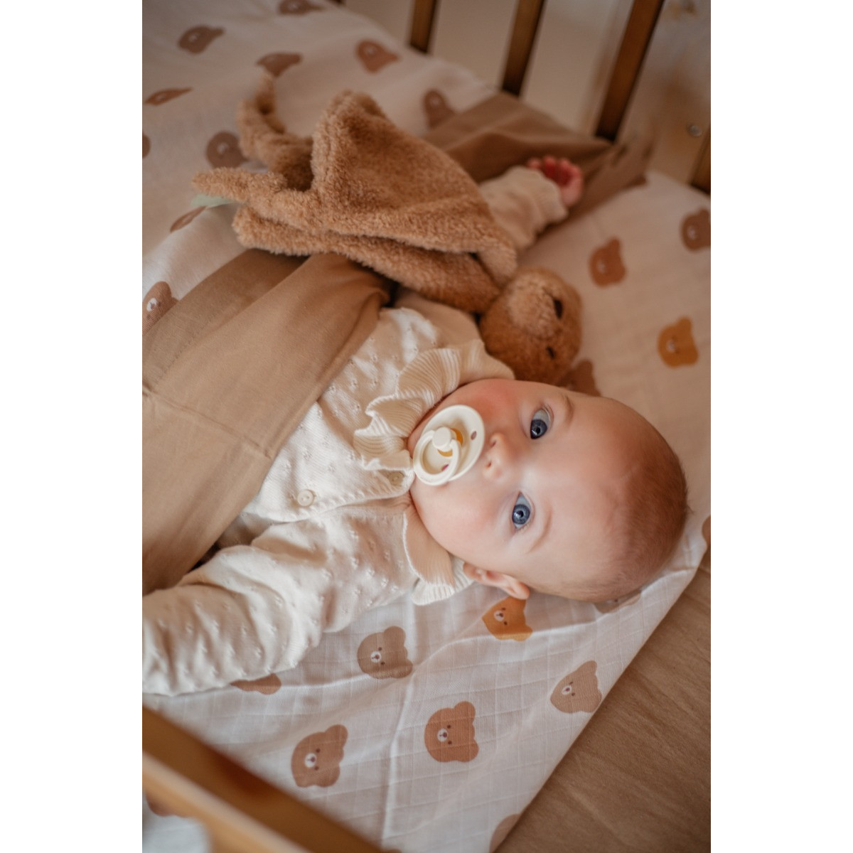 MamaLoes Jersey Latte 100 x 150 cm Ledikantlaken