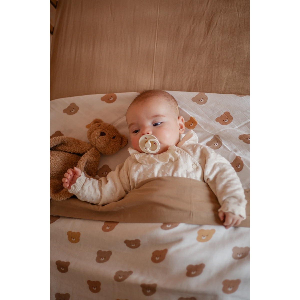 MamaLoes Jersey Latte 100 x 150 cm Ledikantlaken