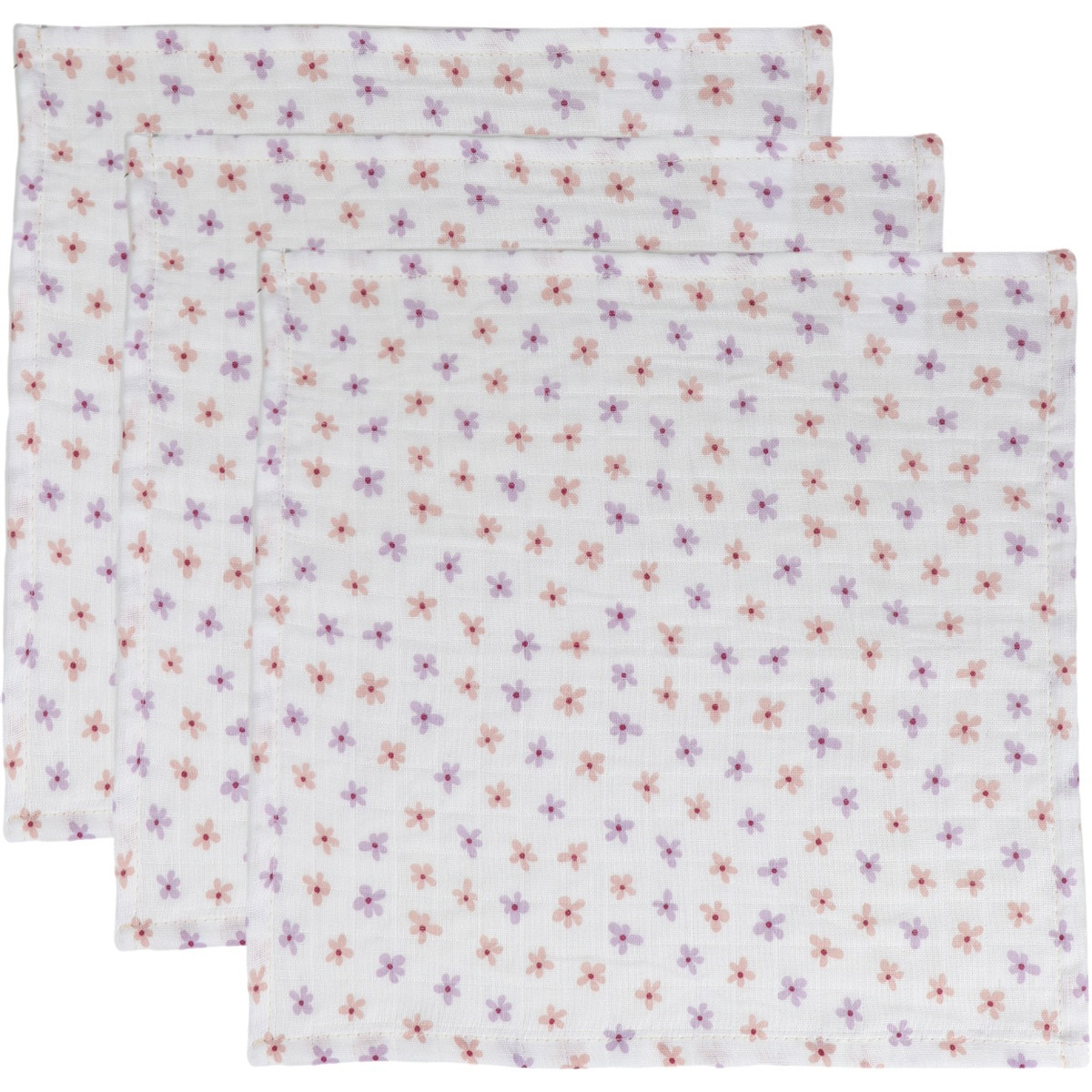 MamaLoes Bloemen 30 x 30 cm 3 Stuks Hydrofiel Monddoekjes