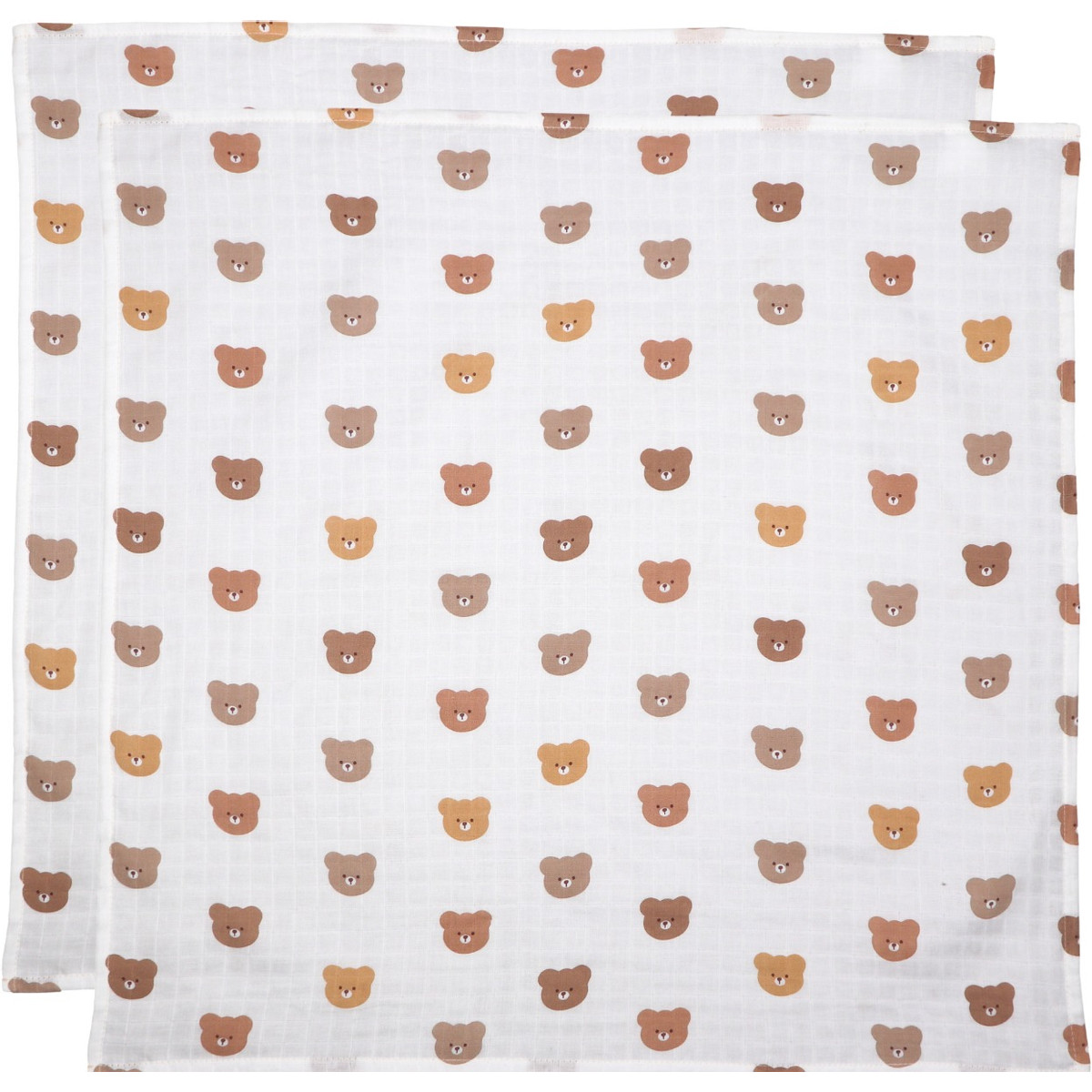 MamaLoes Beertjes 120 x 120 cm Hydrofiel Multidoek 2 Stuks