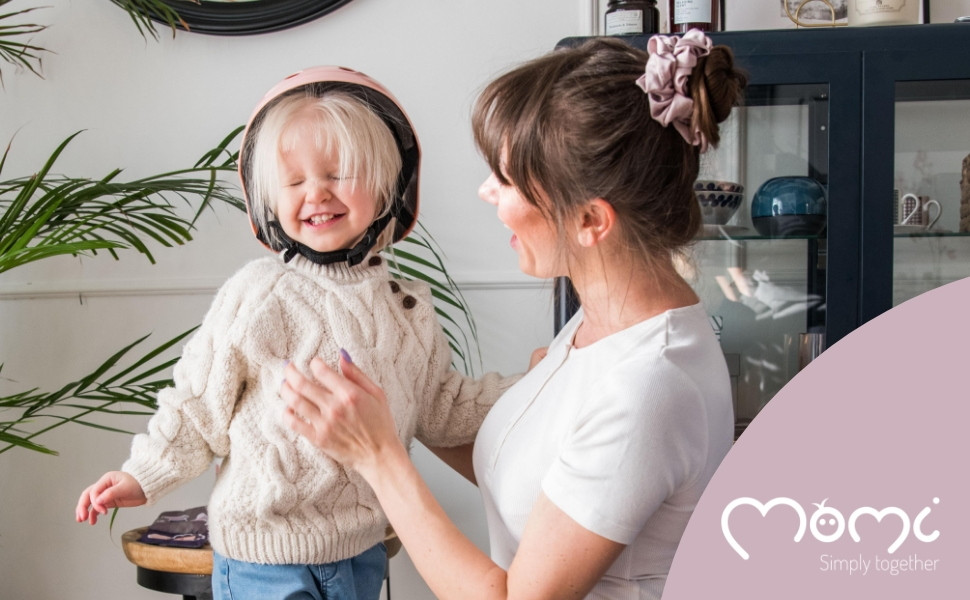 Momi Mimi Matte Grey 48-55 cm Kinderhelm