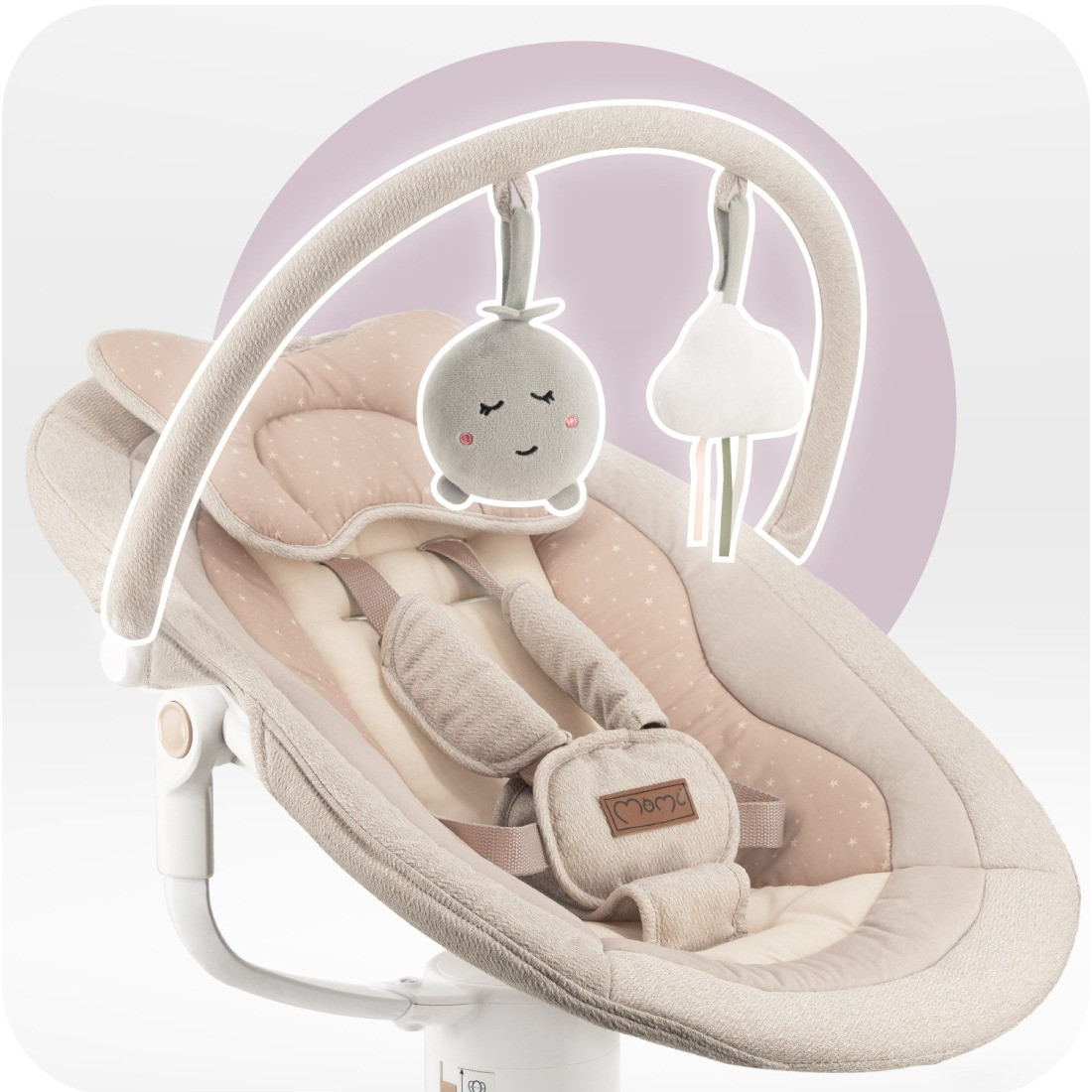 Momi Pearl Beige Elektrische Babyschommel