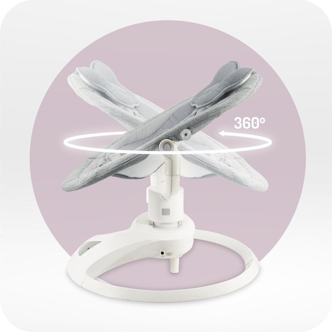 Momi Pearl Grey Elektrische Babyschommel