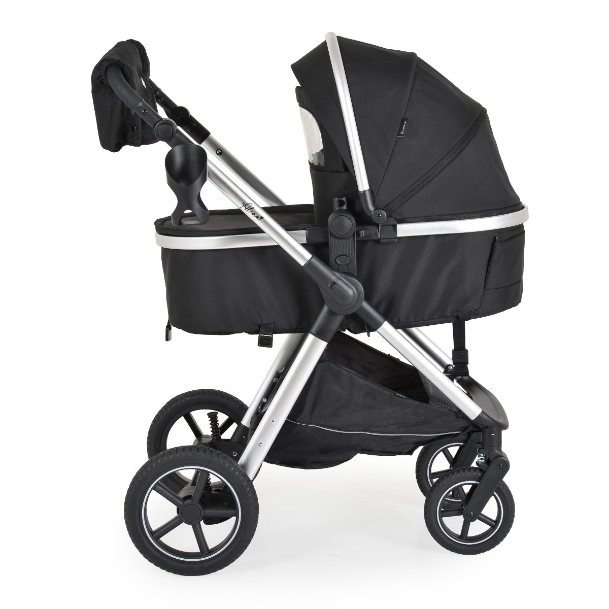 Moni Alina Black Onyx 3-in-1 Combi Kinderwagen met i-Size Autostoel