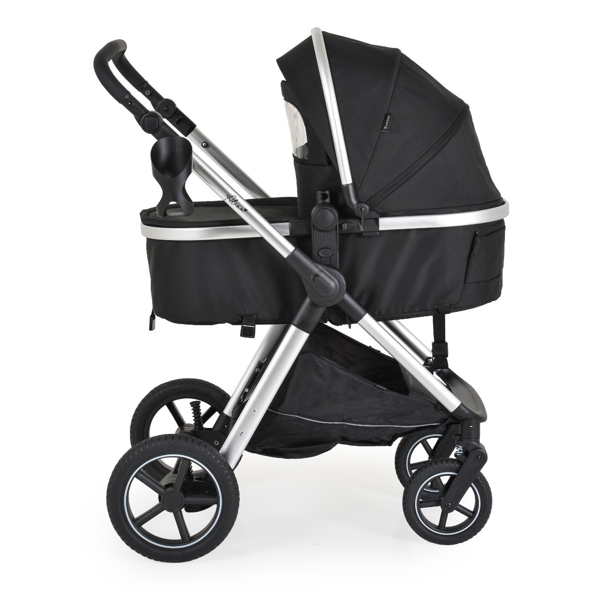 Moni Alina Black Onyx 3-in-1 Combi Kinderwagen met i-Size Autostoel