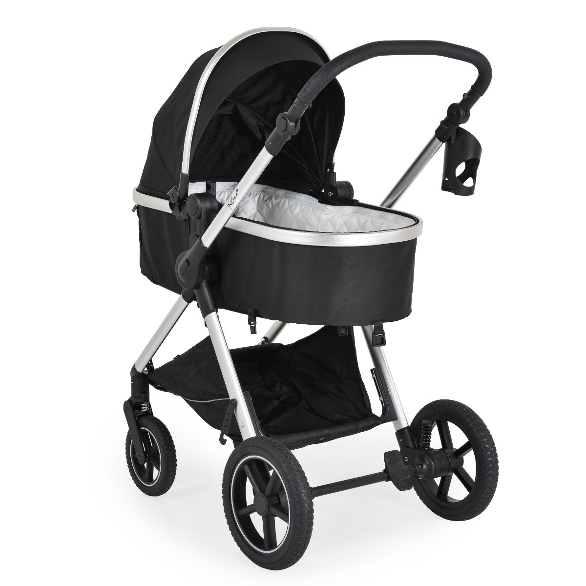 Moni Alina Black Onyx 3-in-1 Combi Kinderwagen met i-Size Autostoel