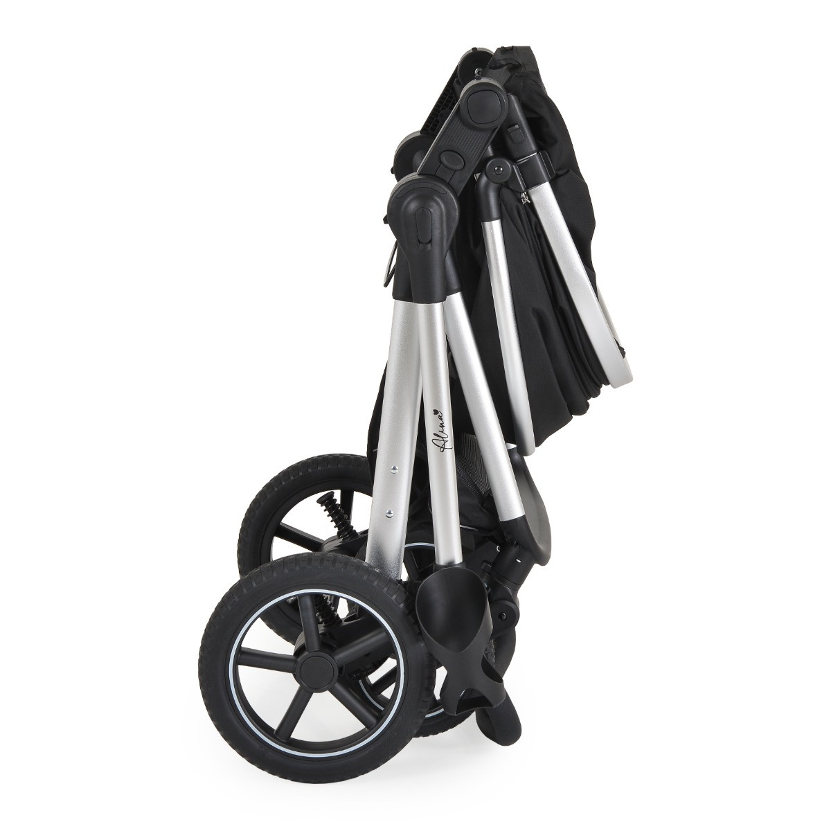 Moni Alina Black Onyx 3-in-1 Combi Kinderwagen met i-Size Autostoel