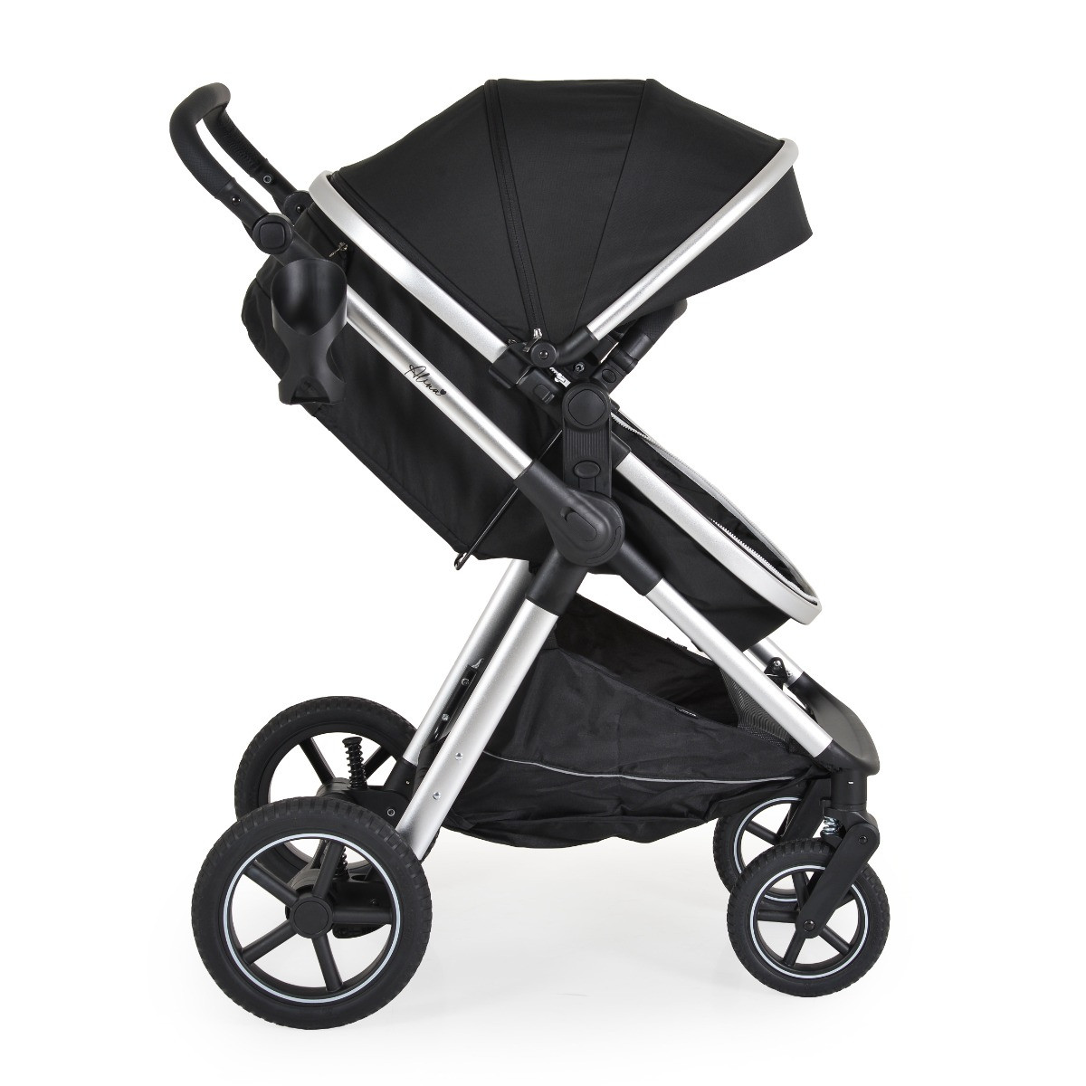 Moni Alina Black Onyx 3-in-1 Combi Kinderwagen met i-Size Autostoel