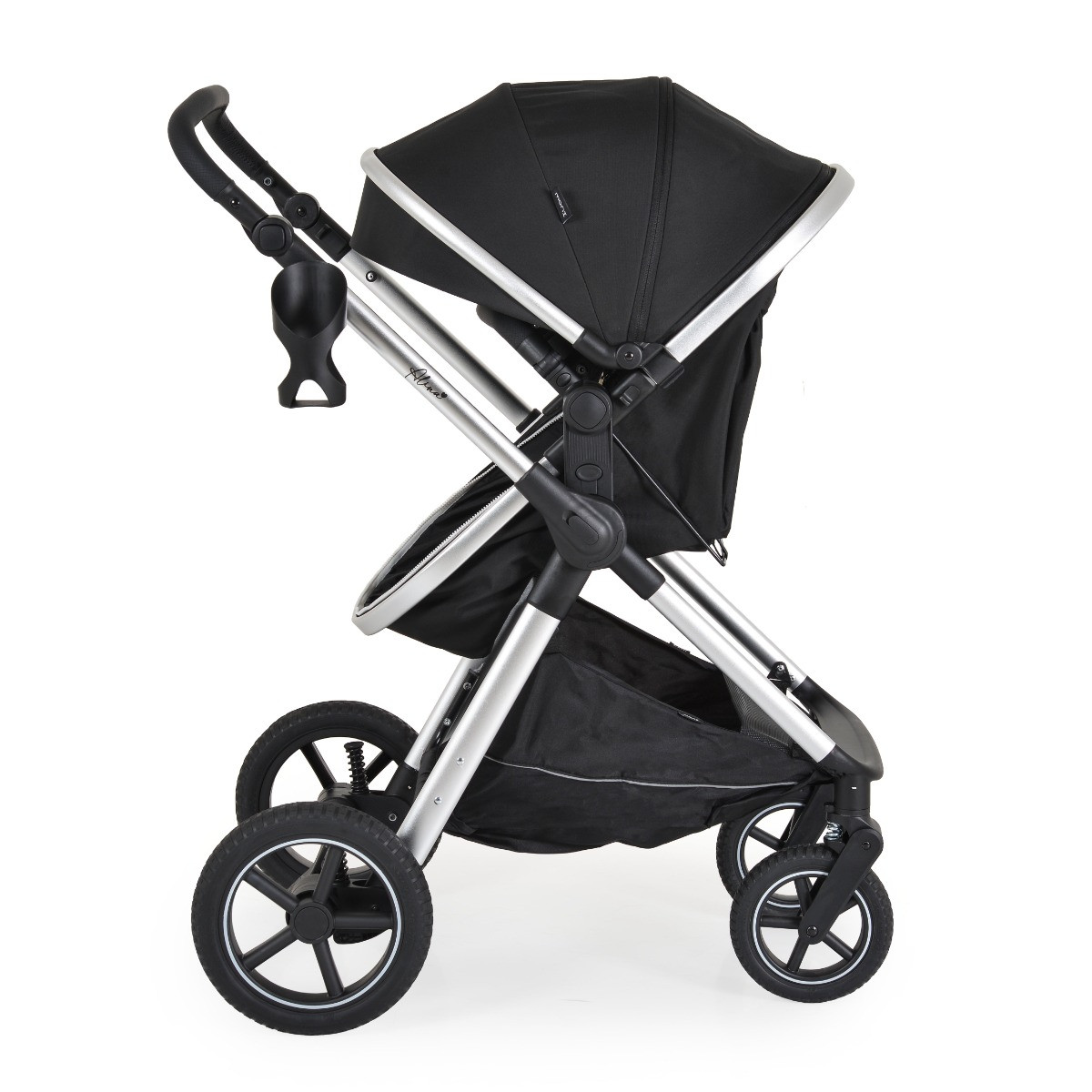 Moni Alina Black Onyx 3-in-1 Combi Kinderwagen met i-Size Autostoel