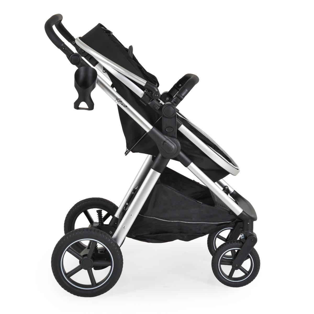 Moni Alina Black Onyx 3-in-1 Combi Kinderwagen met i-Size Autostoel