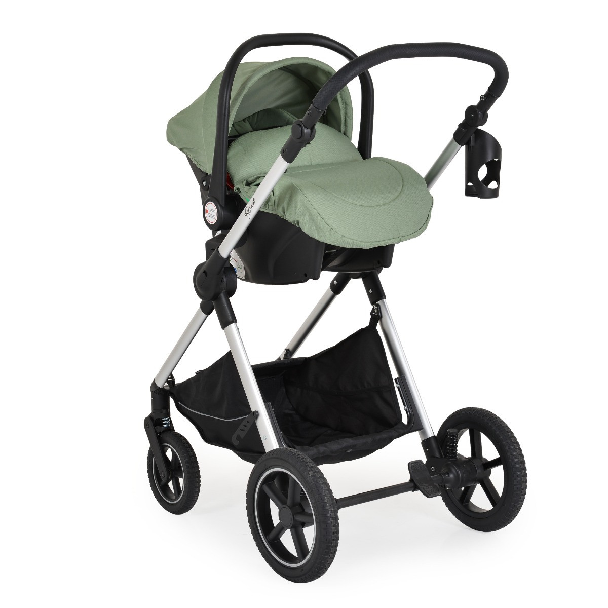 Moni Alina Dark Green 3-in-1 Combi Kinderwagen met i-Size Autostoel