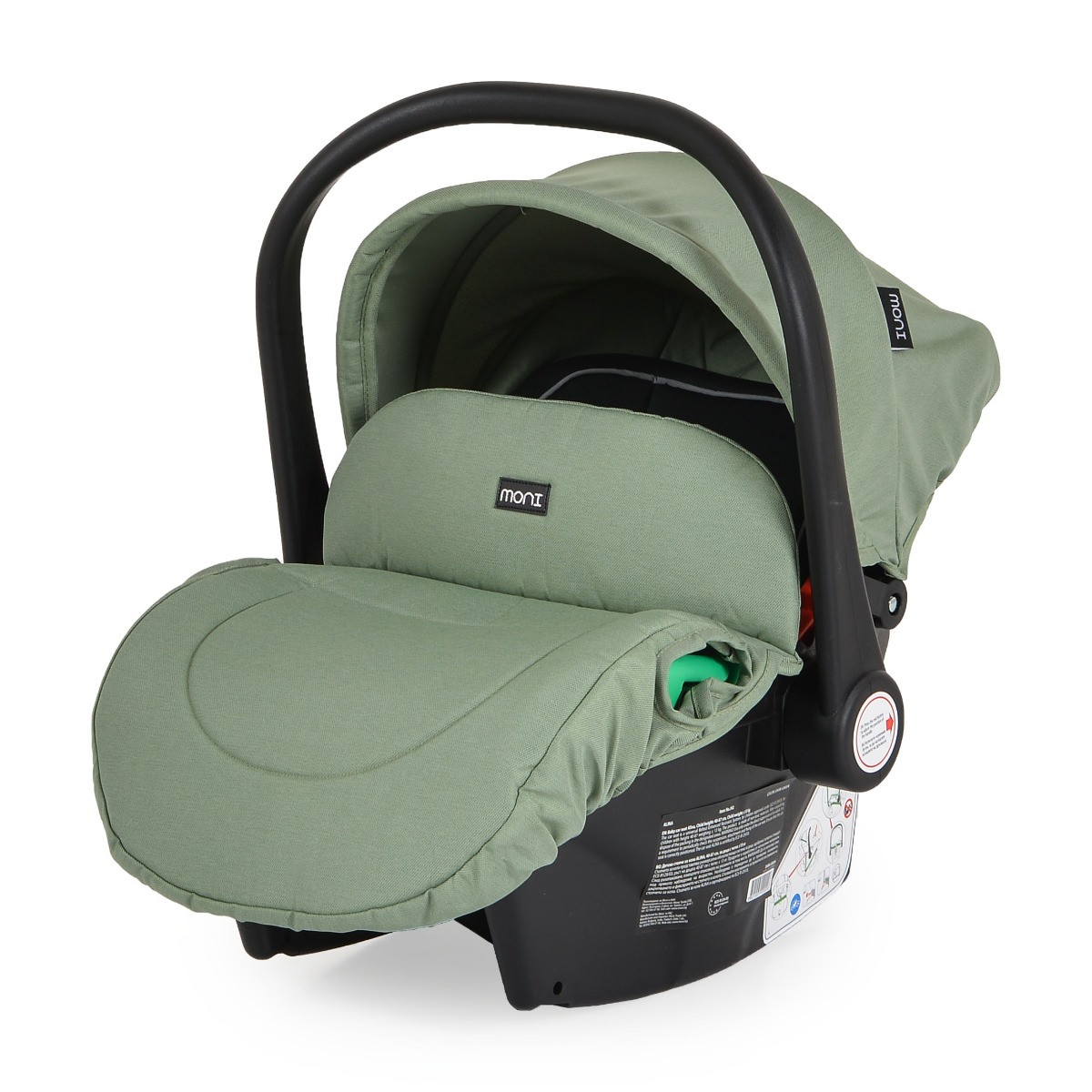 Moni Alina Dark Green 3-in-1 Combi Kinderwagen met i-Size Autostoel