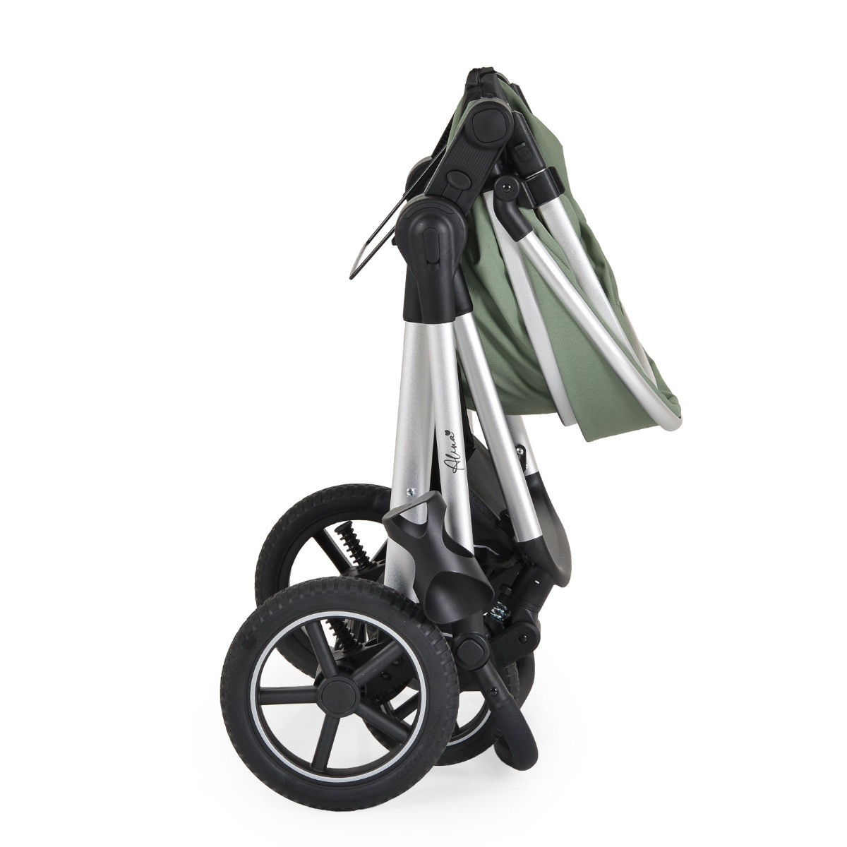 Moni Alina Dark Green 3-in-1 Combi Kinderwagen met i-Size Autostoel