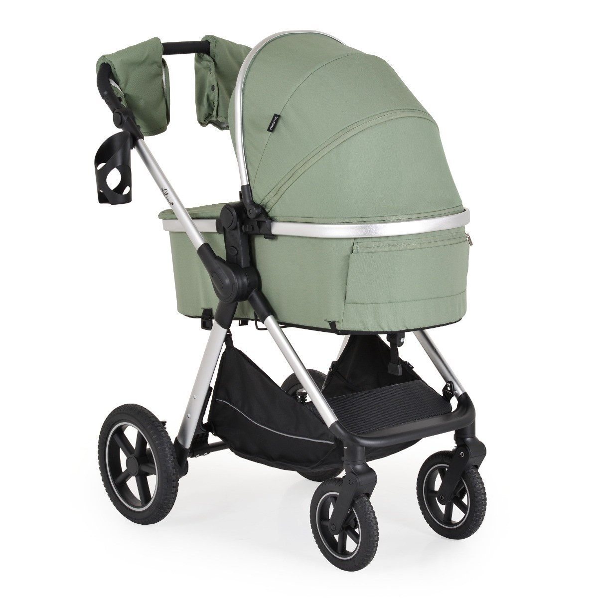 Moni Alina Dark Green 3-in-1 Combi Kinderwagen met i-Size Autostoel