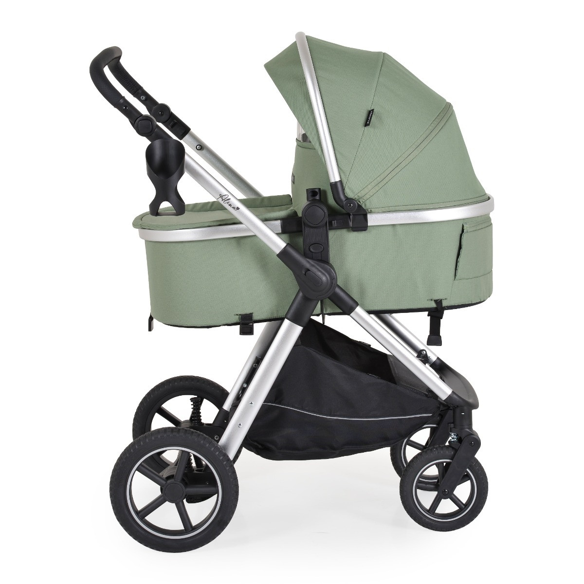 Moni Alina Dark Green 3-in-1 Combi Kinderwagen met i-Size Autostoel