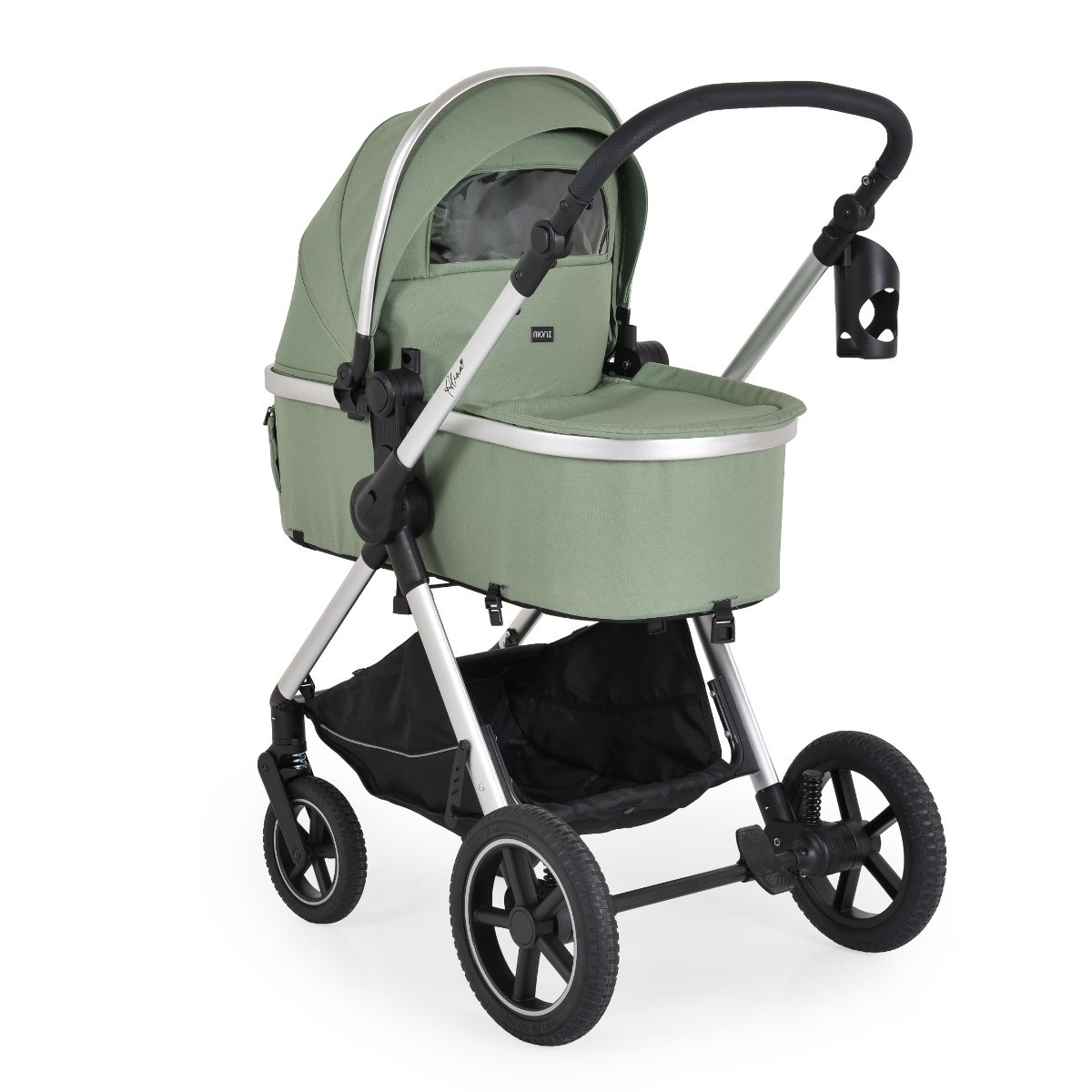 Moni Alina Dark Green 3-in-1 Combi Kinderwagen met i-Size Autostoel
