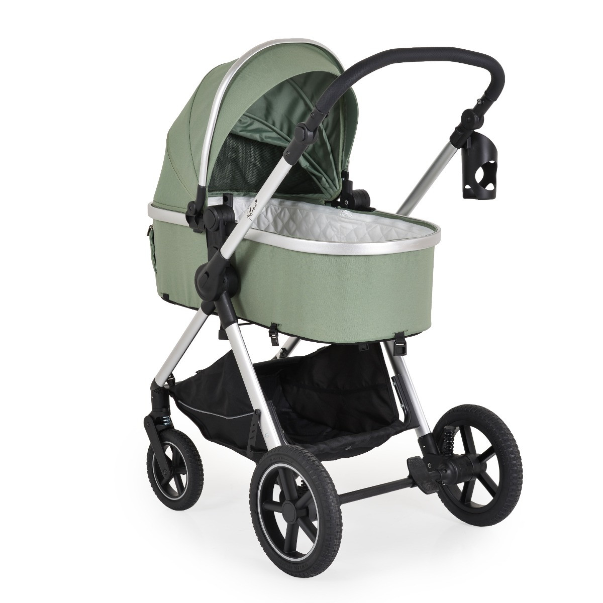 Moni Alina Dark Green 3-in-1 Combi Kinderwagen met i-Size Autostoel