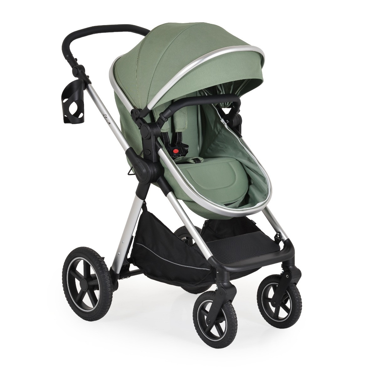 Moni Alina Dark Green 3-in-1 Combi Kinderwagen met i-Size Autostoel