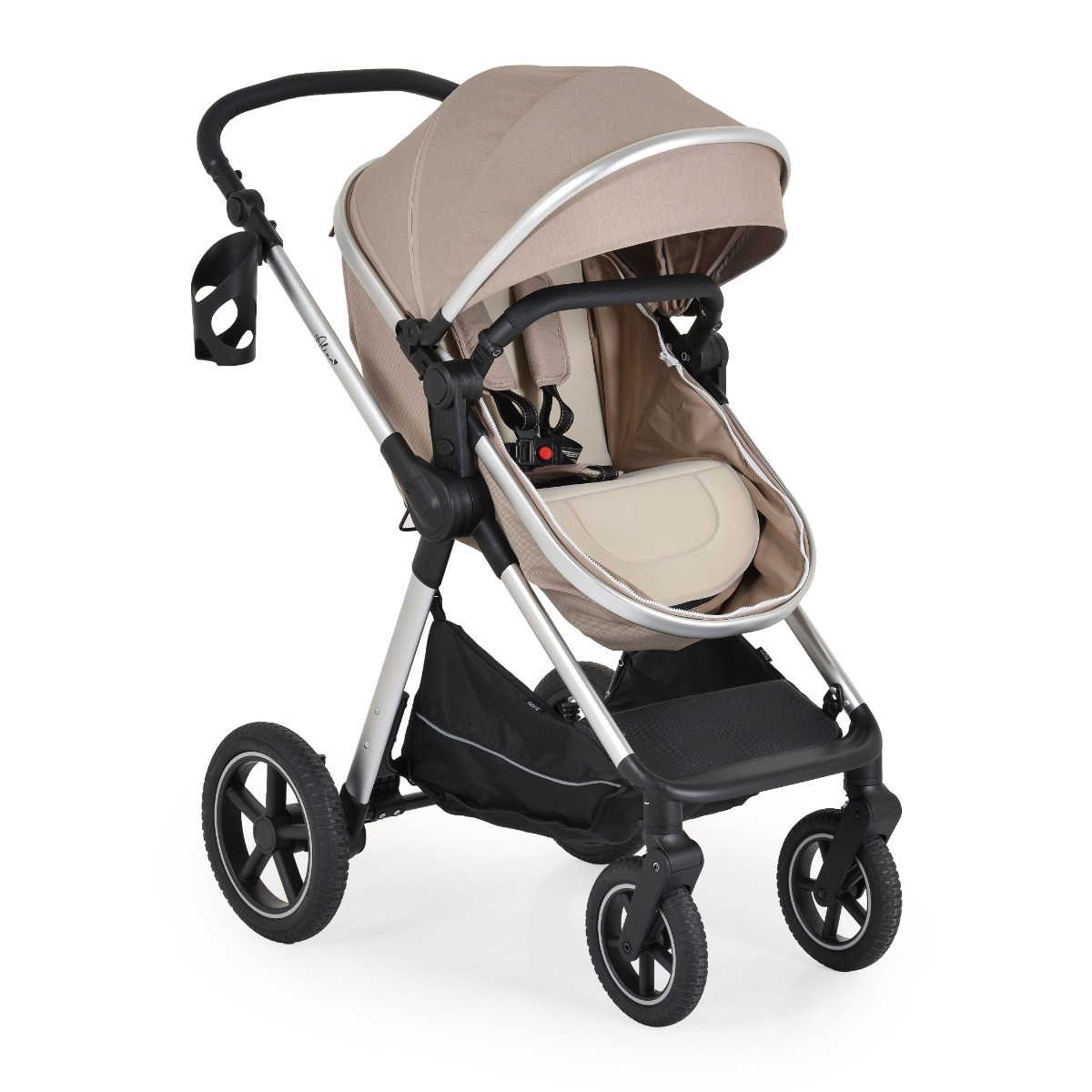 Moni Alina Seed Pearl 3-in-1 Combi Kinderwagen met i-Size Autostoel