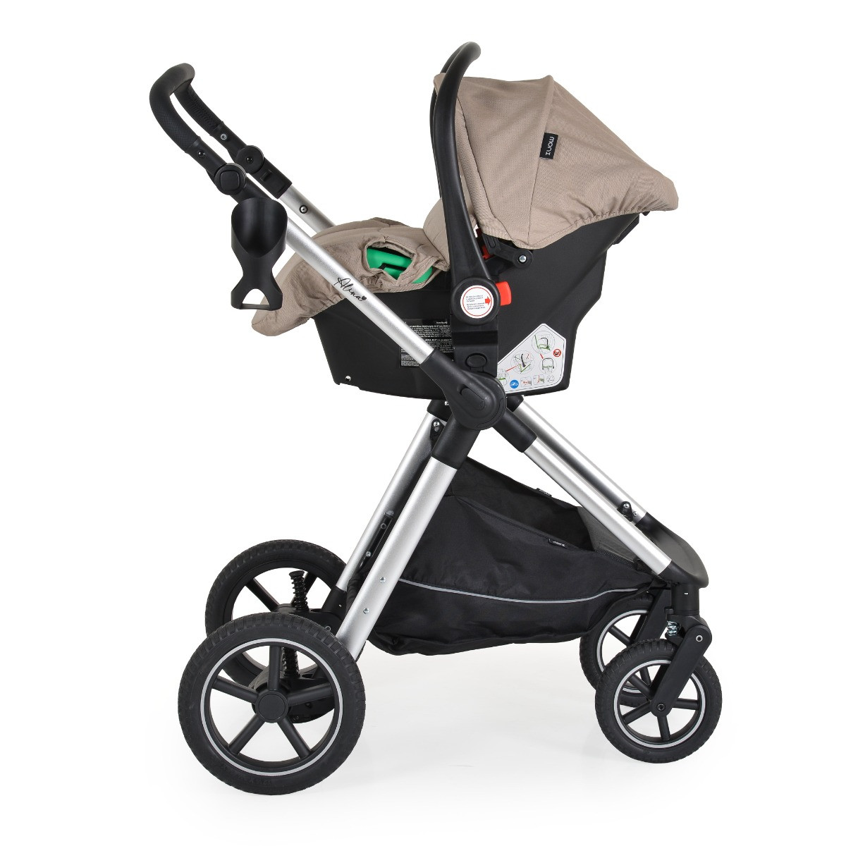 Moni Alina Seed Pearl 3-in-1 Combi Kinderwagen met i-Size Autostoel