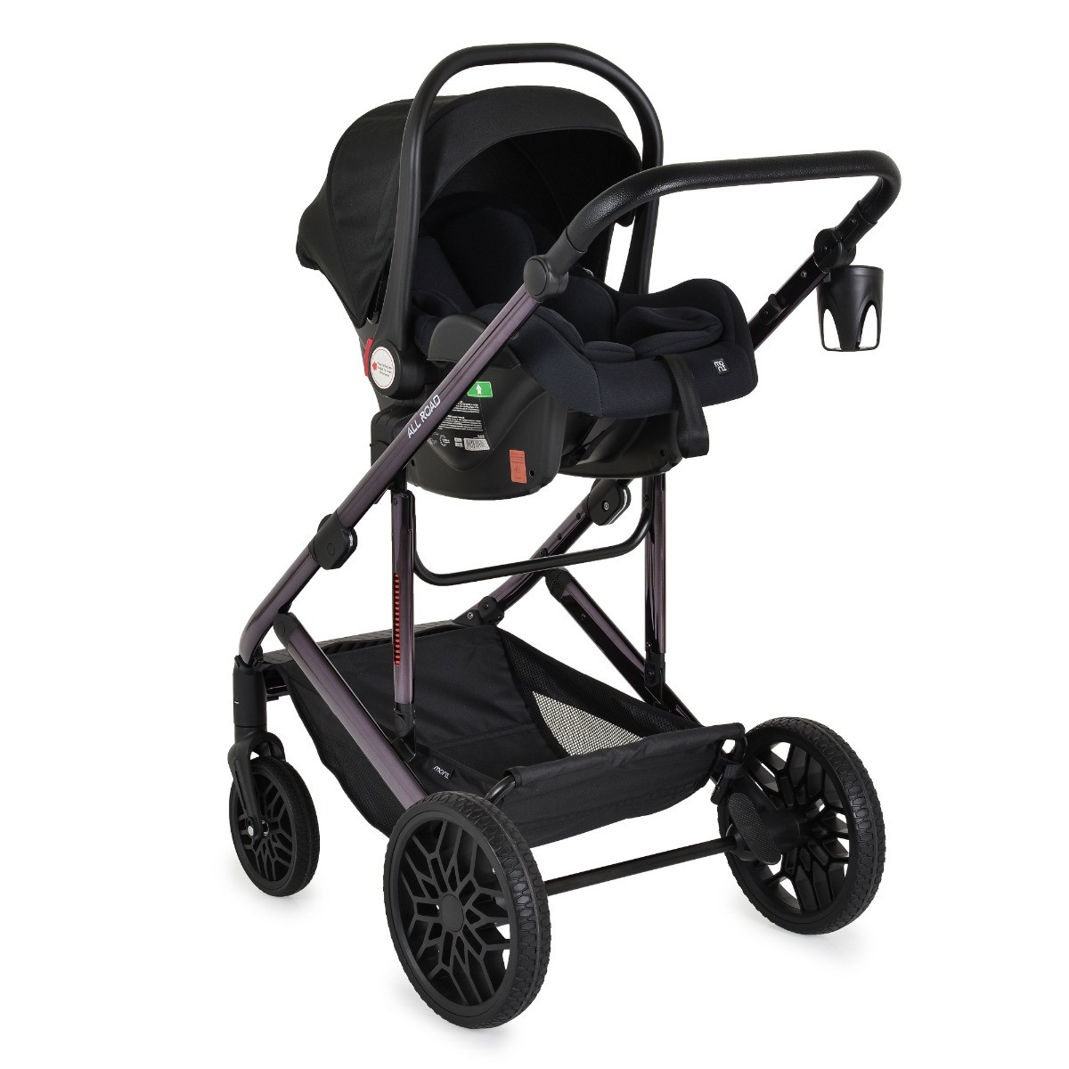 Moni All Road Black 3-in-1 Combi Kinderwagen met i-Size Autostoel