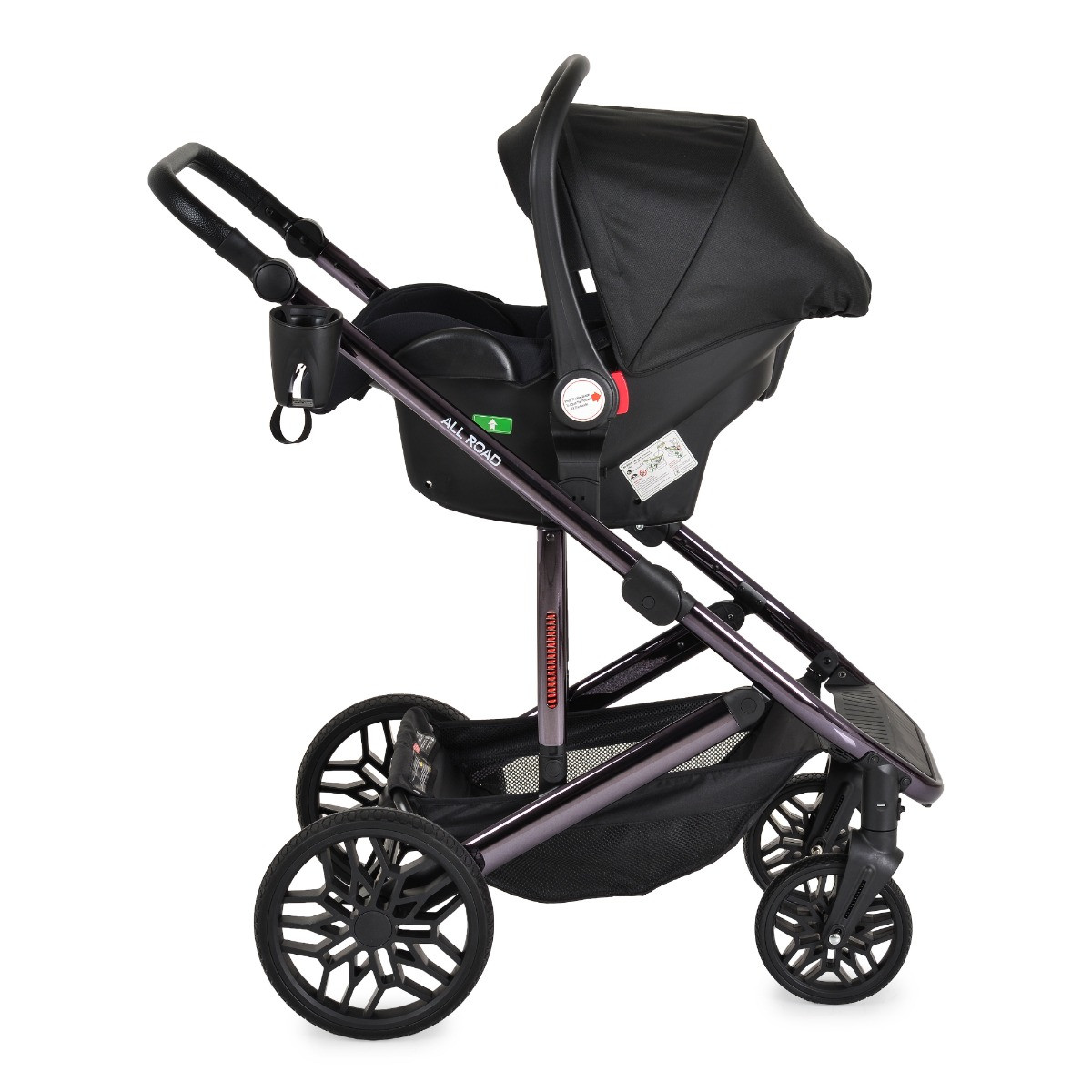 Moni All Road Black 3-in-1 Combi Kinderwagen met i-Size Autostoel