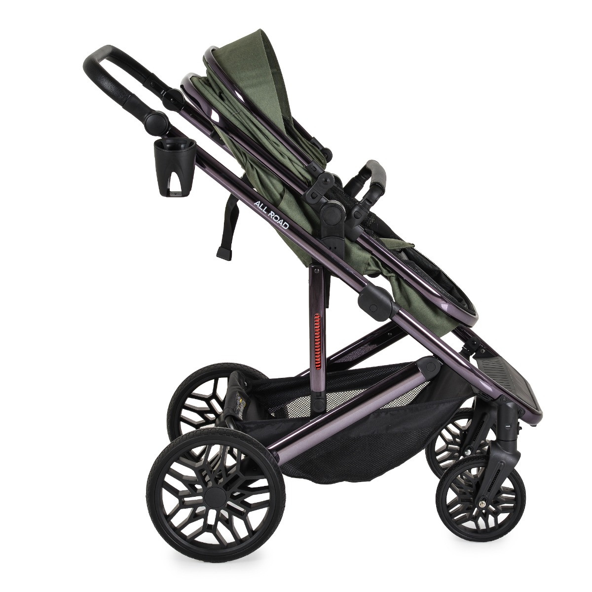 Moni All Road Dark Green 3-in-1 Combi Kinderwagen met i-Size Autostoel