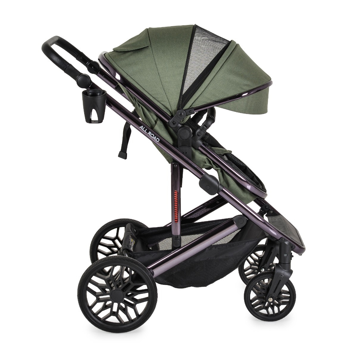 Moni All Road Dark Green 3-in-1 Combi Kinderwagen met i-Size Autostoel