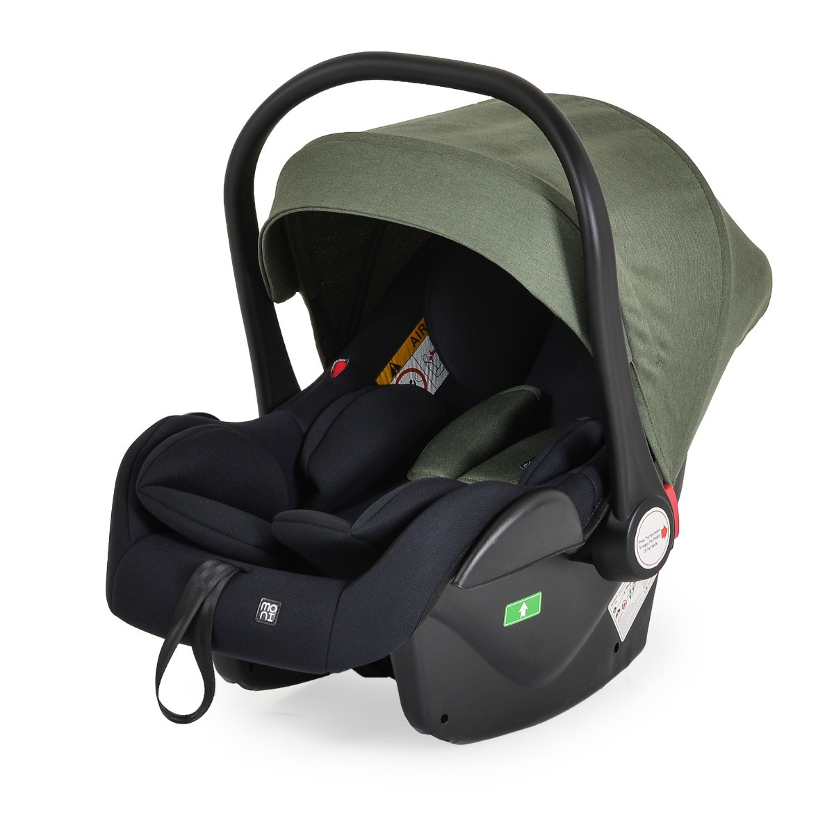 Moni All Road Dark Green 3-in-1 Combi Kinderwagen met i-Size Autostoel