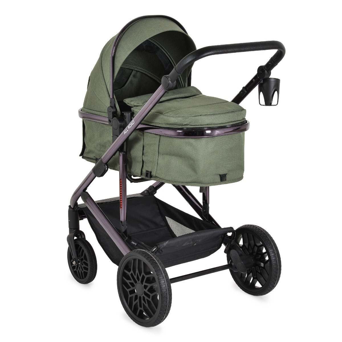 Moni All Road Dark Green 3-in-1 Combi Kinderwagen met i-Size Autostoel