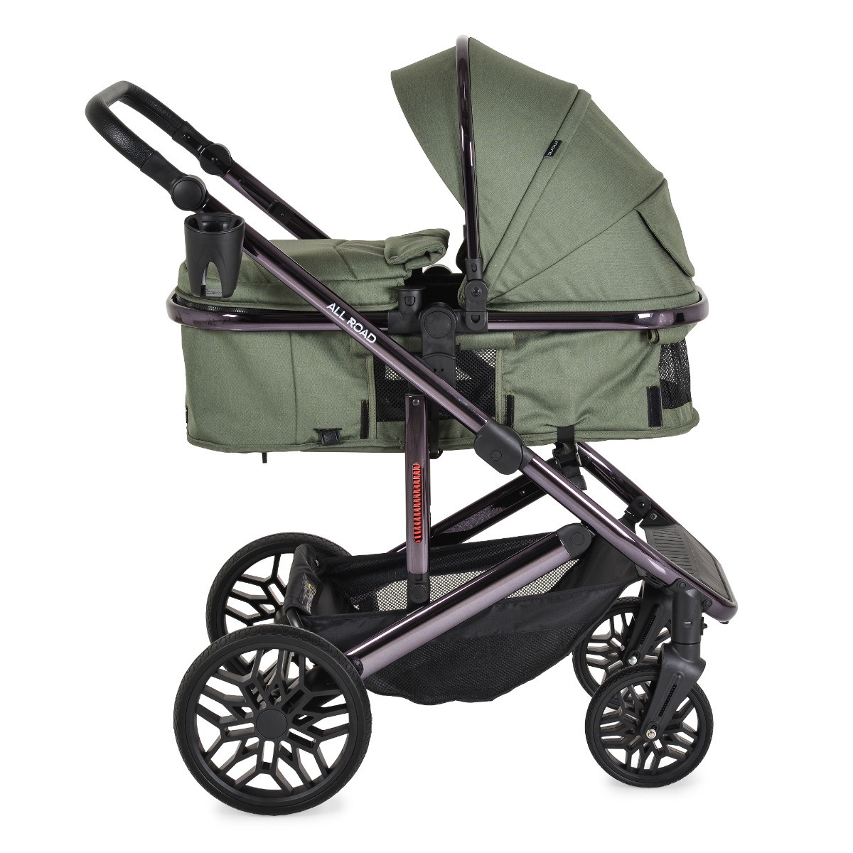 Moni All Road Dark Green 3-in-1 Combi Kinderwagen met i-Size Autostoel
