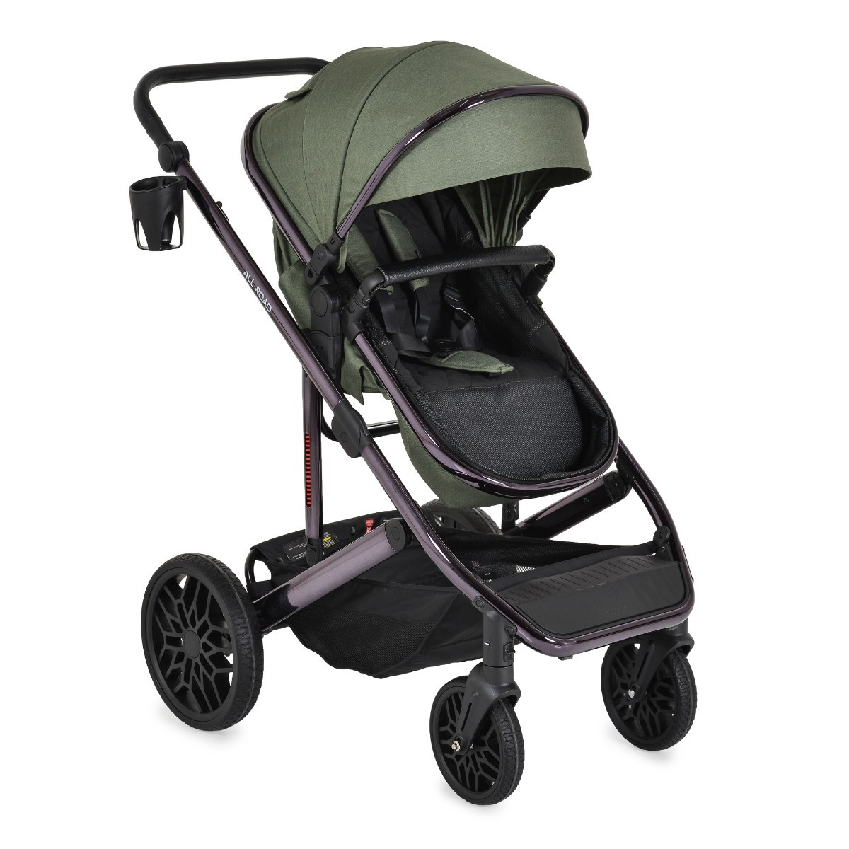 Moni All Road Dark Green 3-in-1 Combi Kinderwagen met i-Size Autostoel