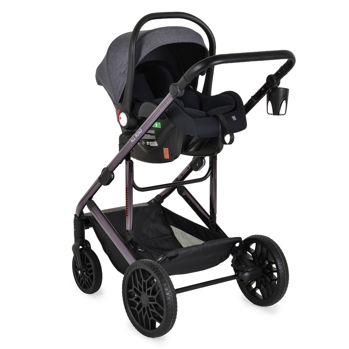 Moni All Road Grey 3-in-1 Combi Kinderwagen met i-Size Autostoel