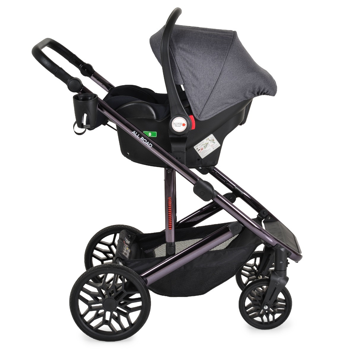 Moni All Road Grey 3-in-1 Combi Kinderwagen met i-Size Autostoel