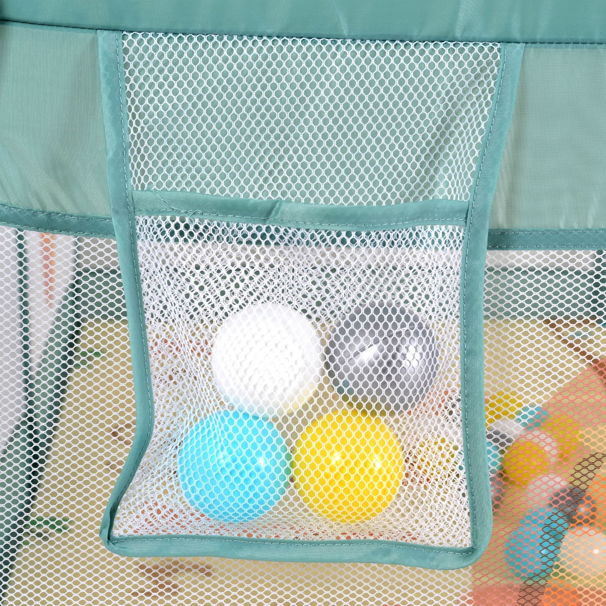 Moni GameZone Mint 200 x 180 cm Speelkleed / Box / Ballenbak