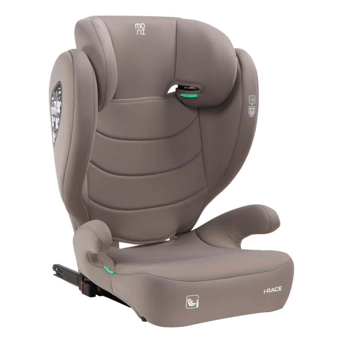 Moni i-Race Cool Beige 100-150 cm Isofix i-Size Autostoel