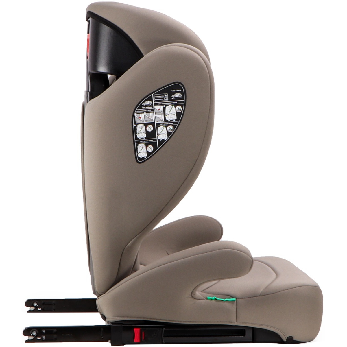 Moni i-Race Cool Beige 100-150 cm Isofix i-Size Autostoel