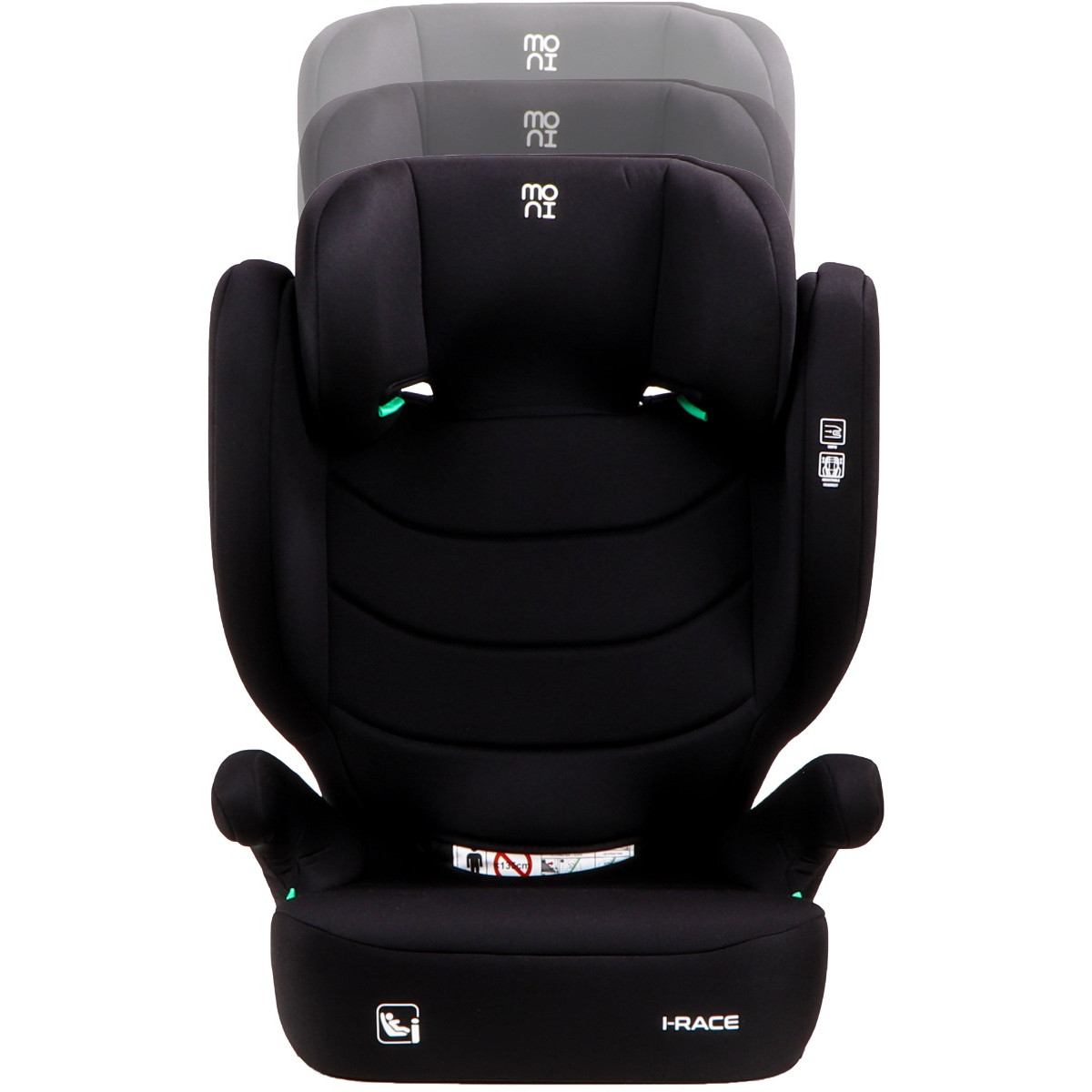 Moni i-Race Cosmo Black 100-150 cm Isofix i-Size Autostoel