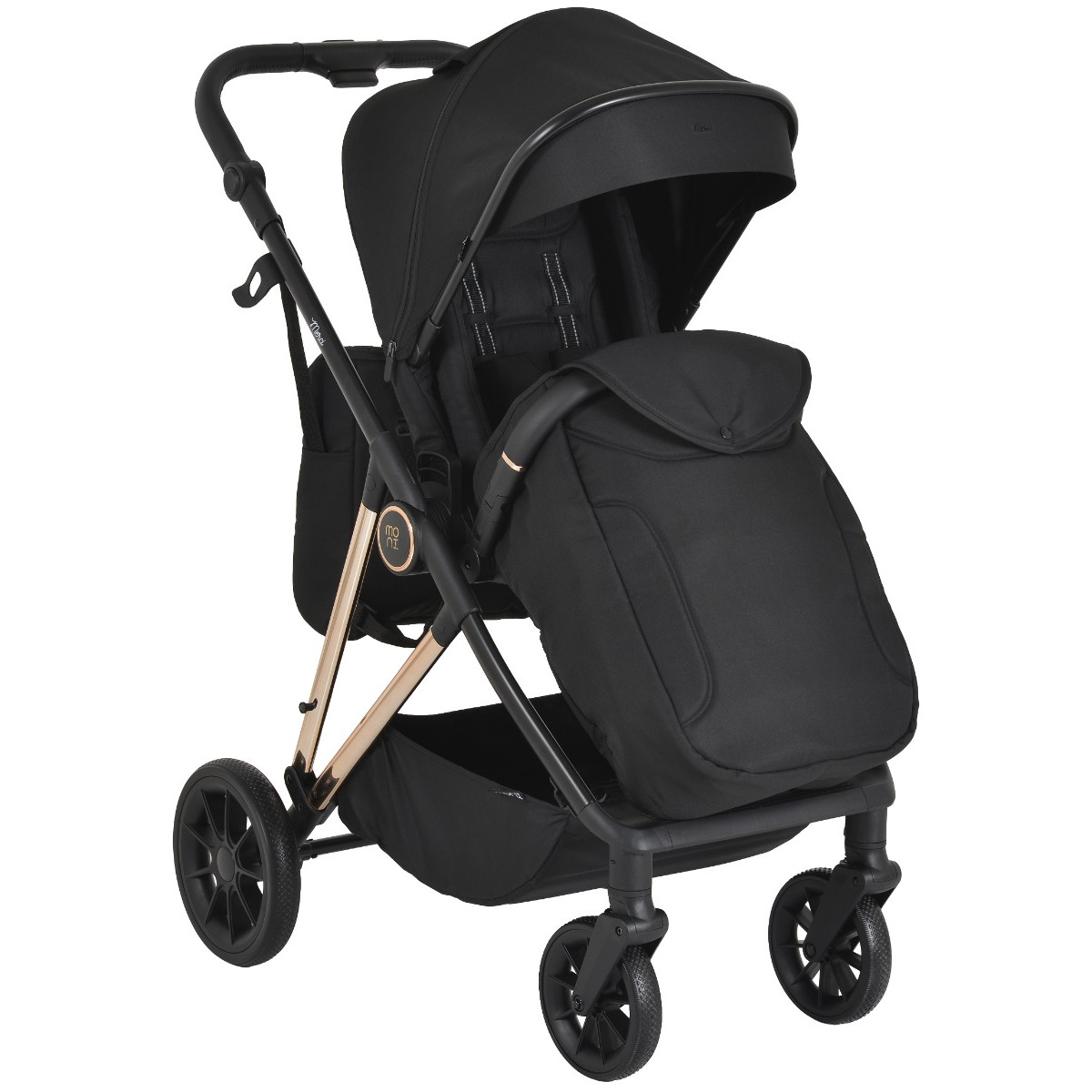 Moni Merci Onyx Black 3-in-1 Kinderwagen met i-Size Autostoel