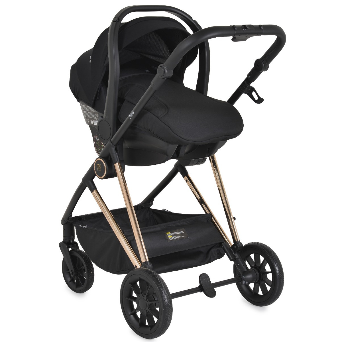 Moni Merci Onyx Black 3-in-1 Kinderwagen met i-Size Autostoel