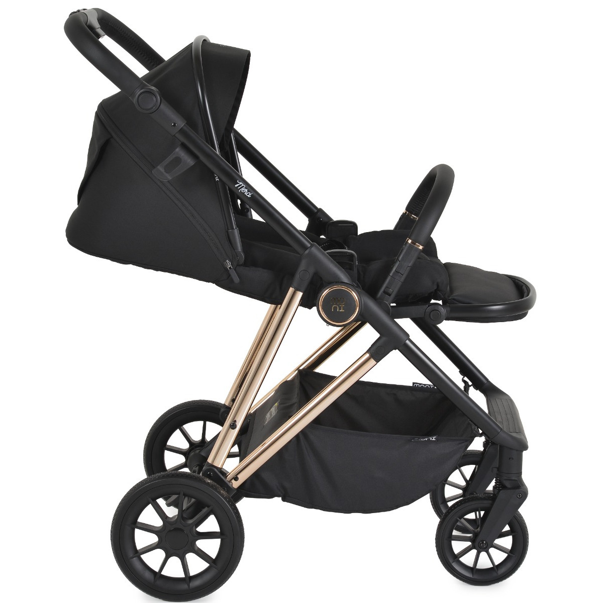 Moni Merci Onyx Black 3-in-1 Kinderwagen met i-Size Autostoel